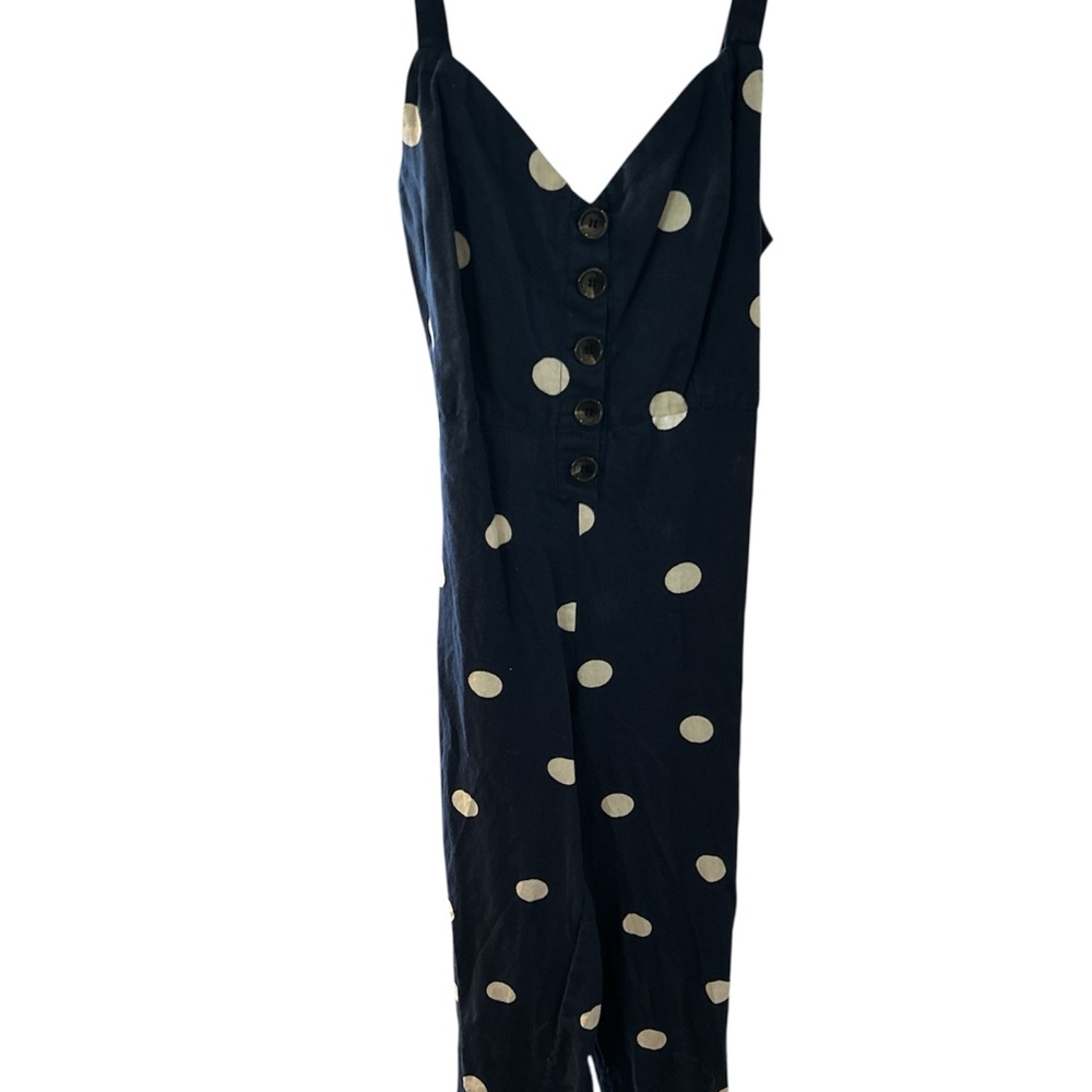 Polka Dot Jumpsuit - Navy and White PTP 15.5 L 51